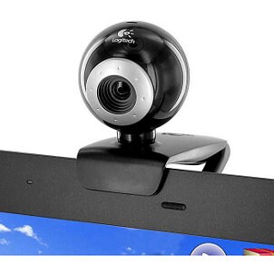 Webcam on a laptop computer