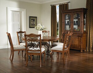 Dining room with dining set and china cabinet