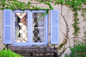 Lavender window shutters