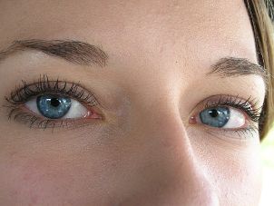 Woman's blue eyes