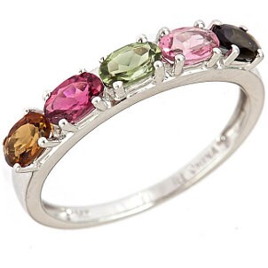 Colorful tourmaline ring