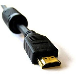Close up of an HDMI cable