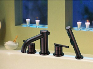 Bronze bathrub faucet