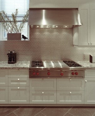 Gas Range in a beautiful kitchen
