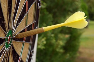 Dartboard and darts