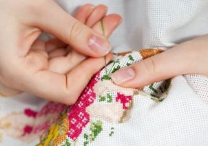 Punch-needle embroidery