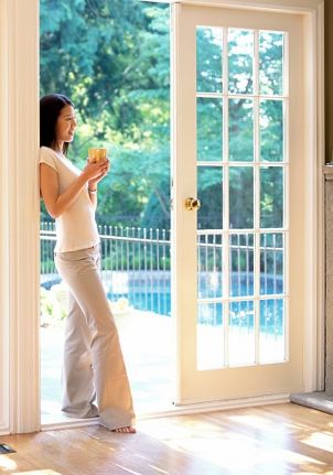 Woman wearing slimming clothing