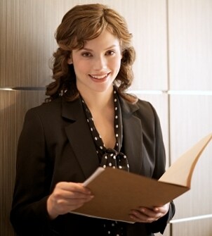 Woman wearing a professional business suit