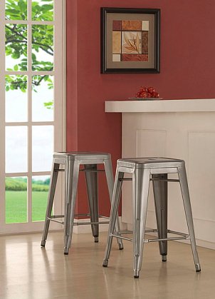 Bar stools provide casual seating