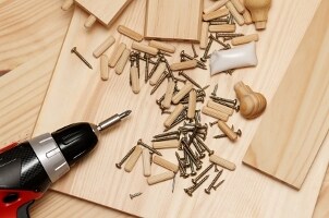 One use for a cordless drill