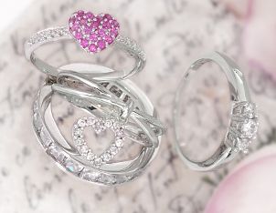 A collection of beautiful cubic zirconia rings