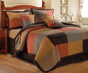 Large color block quilt