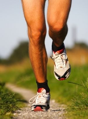 Man running in running shoes