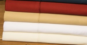 Stack of folded pillow shams