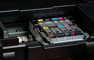 Inkjet printer cartridges in four colors