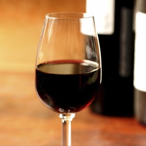 Glass of red wine
