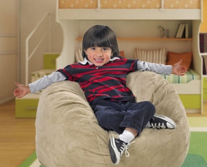 Boy on a bean bag
