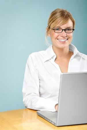 Woman shopping for eyeglasses online