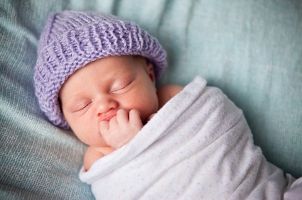 Cute newborn baby sleeping