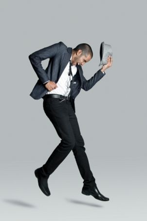 Man wearing a slim-fit suit