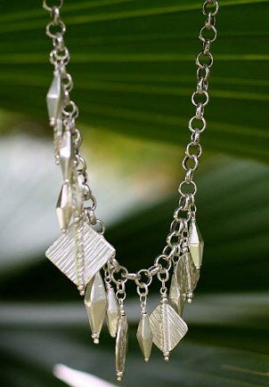 Sterling silver charm necklace
