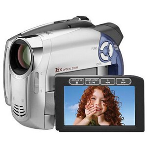 DVD camcorder with an LCD view screen