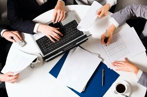 Upgraded laptop computer being used in an office