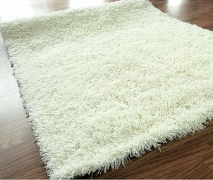 A comfortable shag rug warming the living room