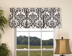 A window valance accents a room
