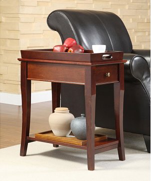A hip end table waiting to be used