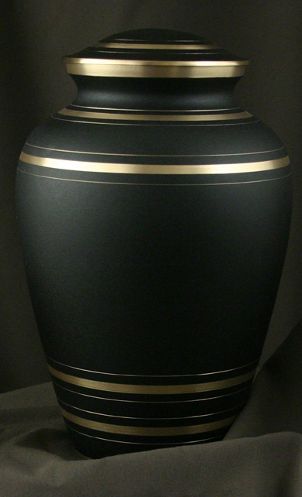 Black funeral urn