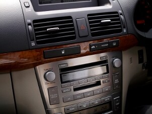 Car stereo installed in a vehicle dash