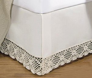 A lovely crocheted bedskirt