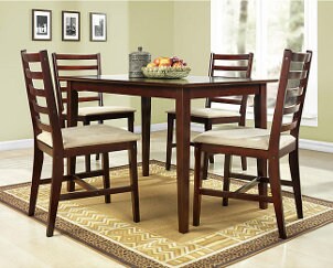 Dark wood dining set