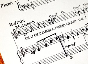 Sheet music for a love song