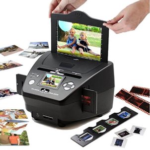 Slide film scanner with a large LCD screen