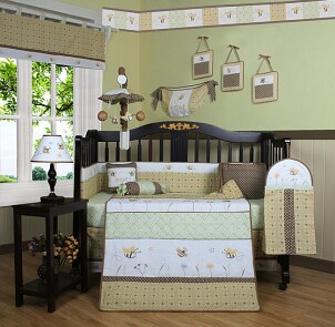 Ebony 4 in 1 crib with matching nursery furniture
