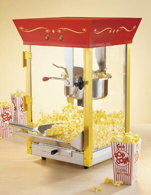 Nostalgic tabletop popcorn popper