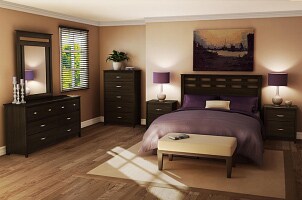Wooden 5 piece bedroom set