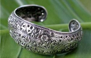 Beautifully polished handmade silver cuff bracelet
