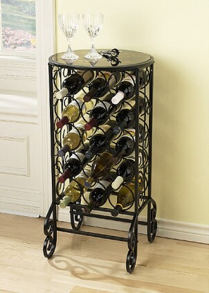 Unique wine rack table