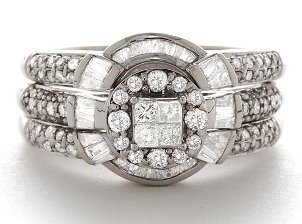A fabulous, unique diamond bridal set