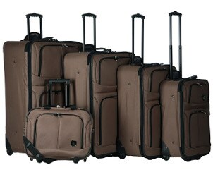 Travel anywhere with a 5-piece expandable luggage set