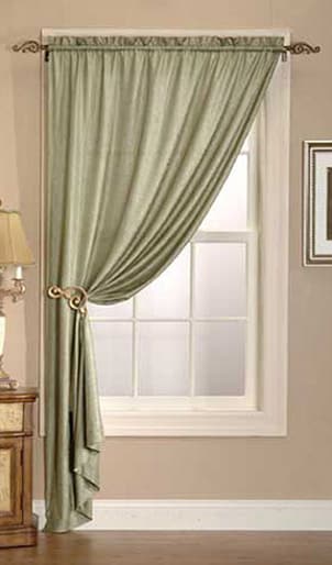 Silk curtain panels add elegance to any home