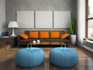A well-decorated living room